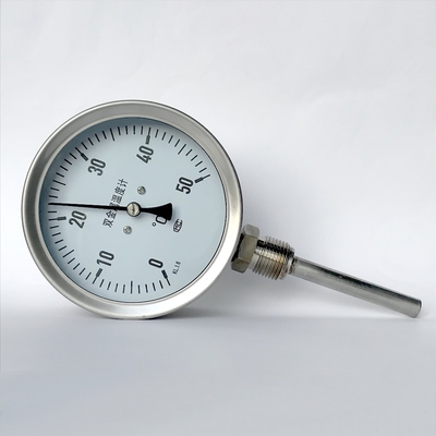 Gas 100mm van bajonetring stainless steel thermometer oil Bimetaalwijzerplaatthermometer