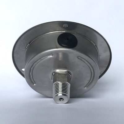 G1/4 SS 304 Maat van de 6 Bardruk 63mm het Siliconeolie van KL 1,6 - gevulde Manometer