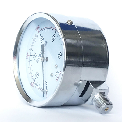 80mm 5000 MmAq plateerde de Radiale Drukmaat Chrome de Dubbele Maat van de Schaaldruk